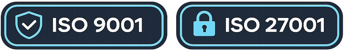 ISO 9001 and ISO 27001 Certified